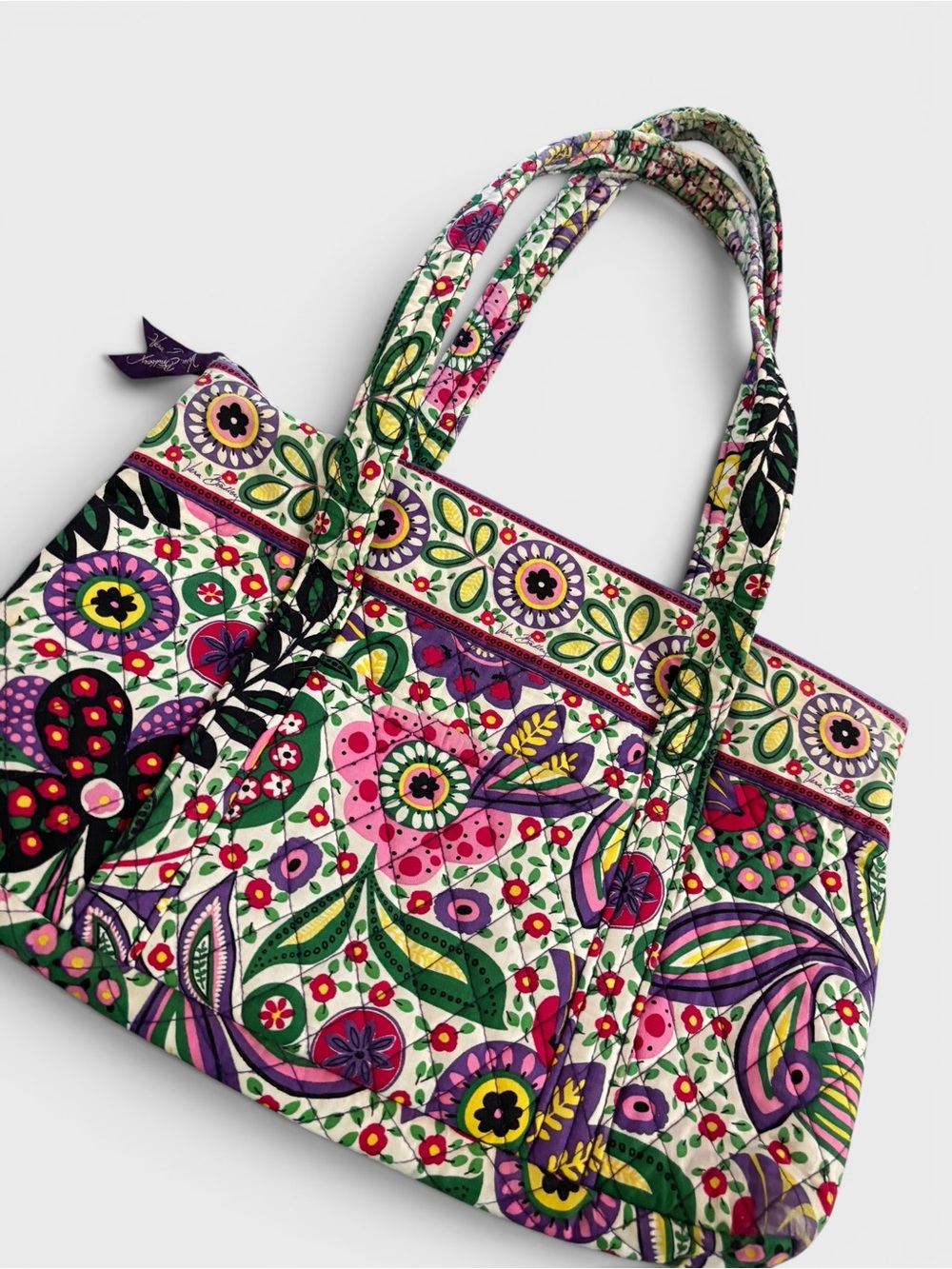 Vera Bradley Viva La Vera Tote Bag Retired Floral Quilted Vintage Y2K